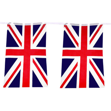 Union Jack Polyester Bunting (Rectangles) - 10m