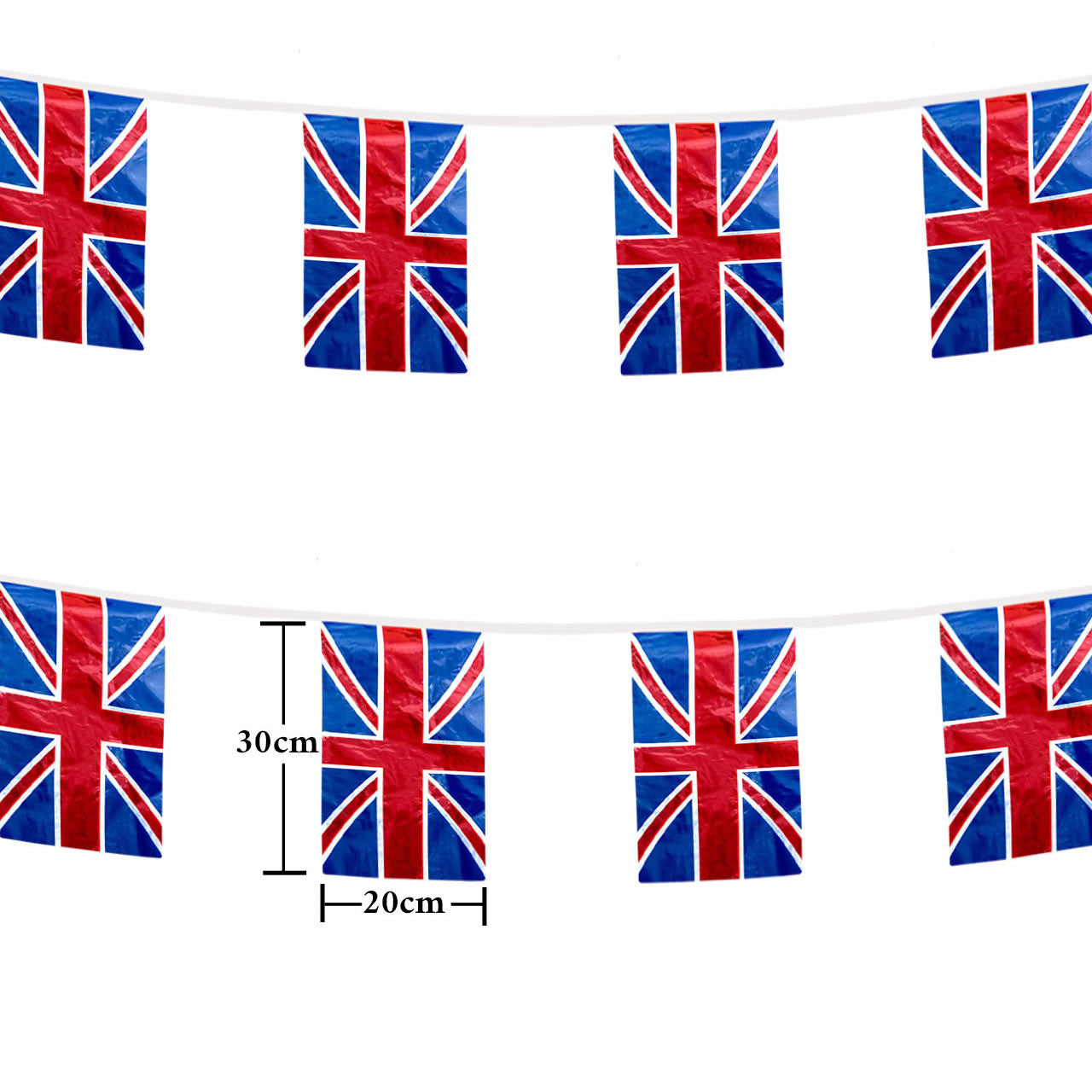 Union Jack PVC Bunting (Rectangles)