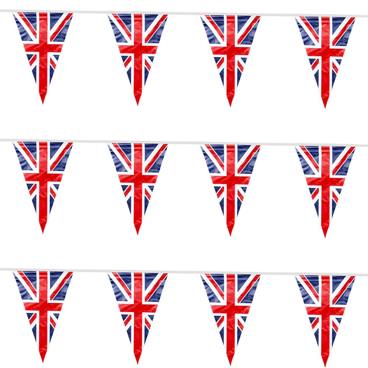 Union Jack PVC Bunting (Triangles)