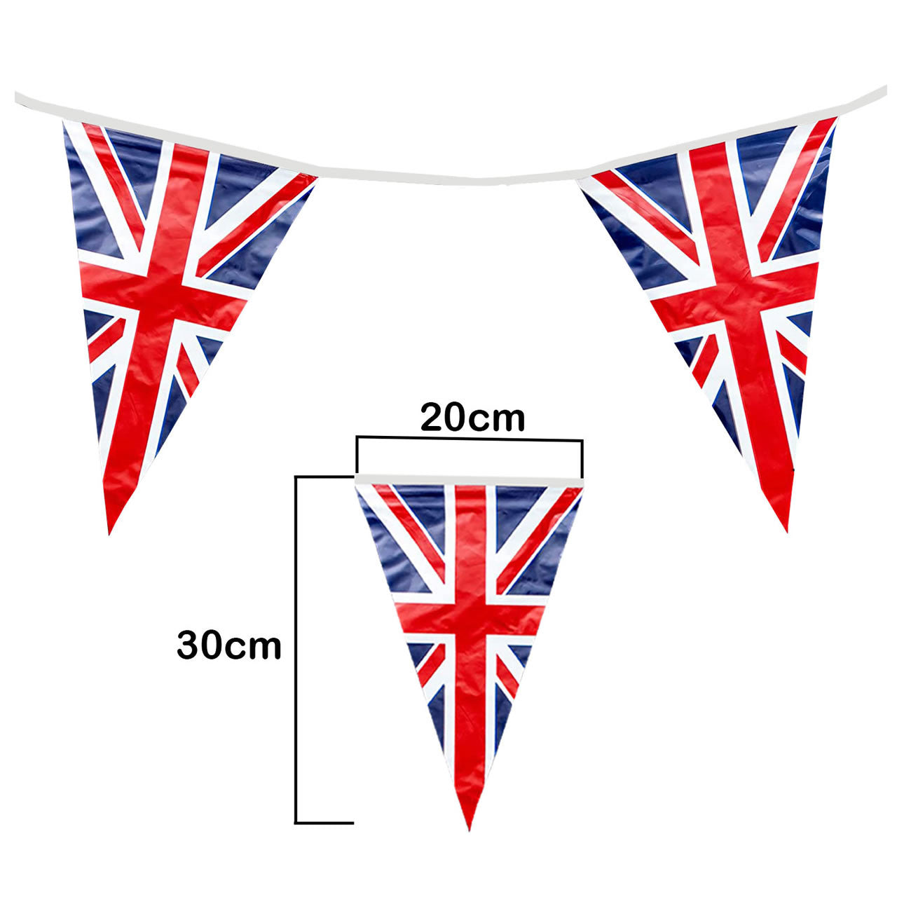 Union Jack PVC Bunting (Triangles)