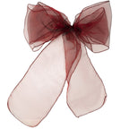 7" x 108" Organza Chair Sash - Burgundy