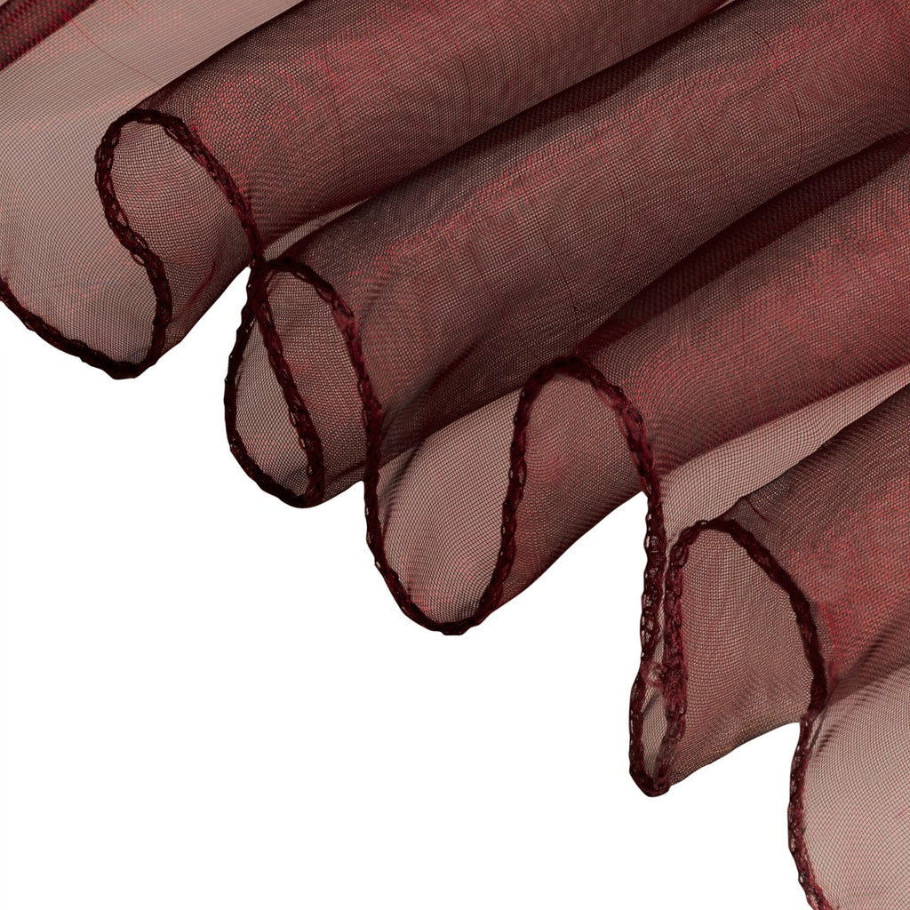 7" x 108" Organza Chair Sash - Burgundy