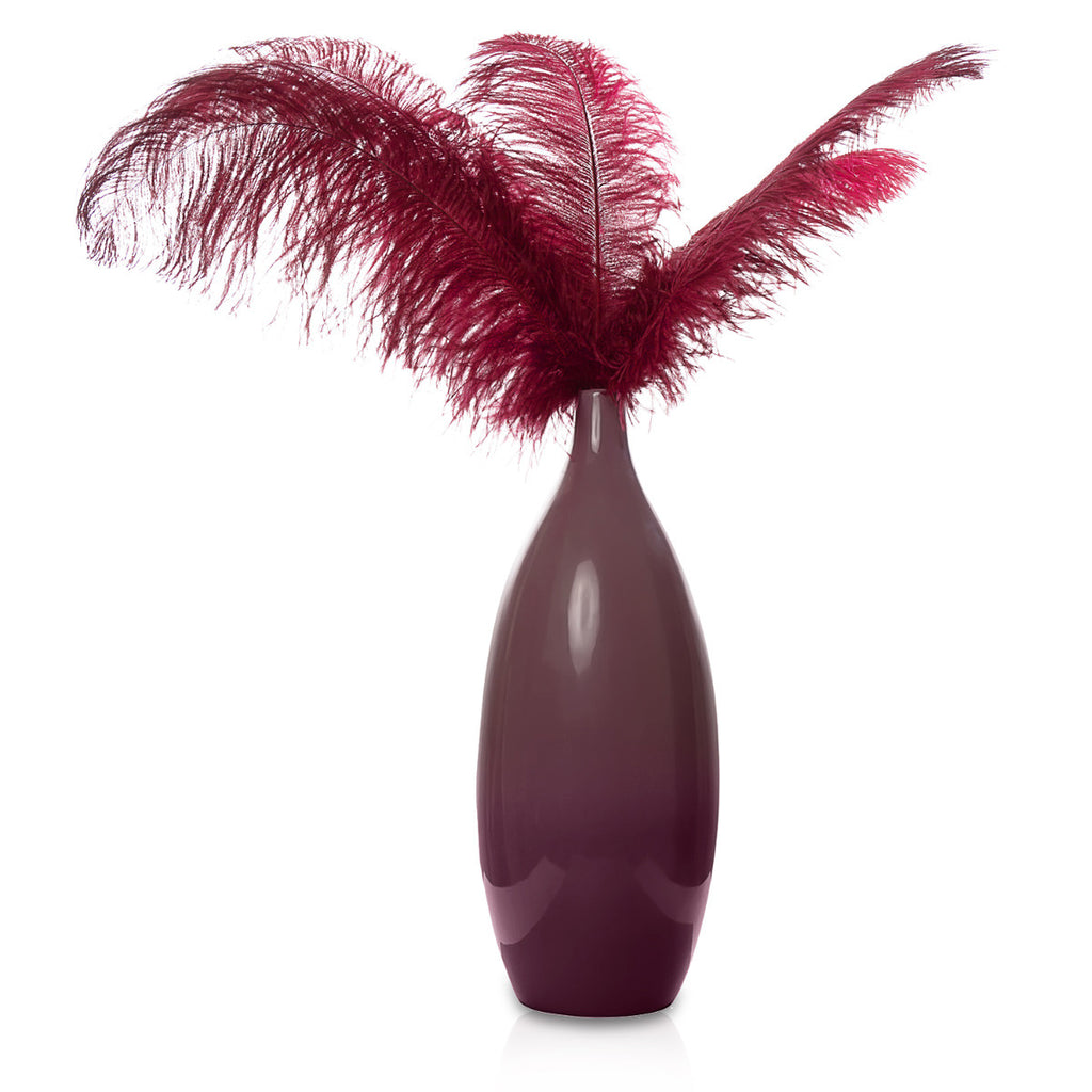 50-60cm Loose Ostrich Feathers, 5pcs - Burgundy