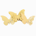 50x Laser Cut Butterfly Place Cards (67mm x 107mm) - Gold