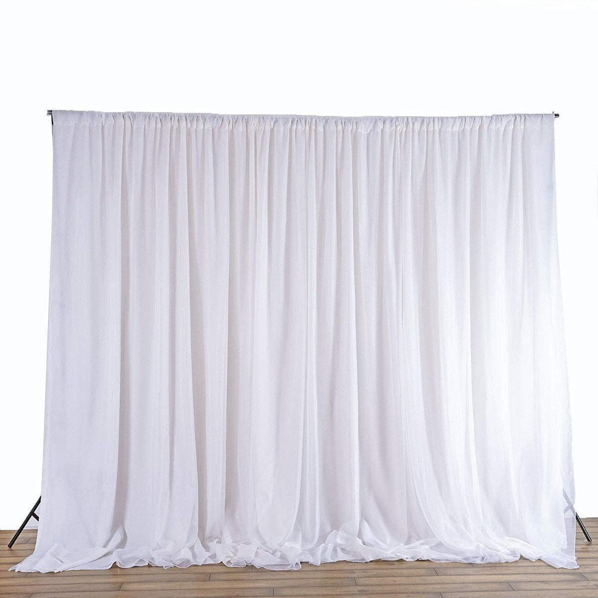 Ice Silk Photography Backdrop with Swag - White