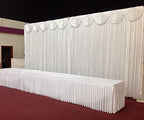 Ice Silk Photography Backdrop with Swag - White