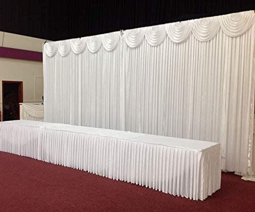 Ice Silk Photography Backdrop with Swag - White