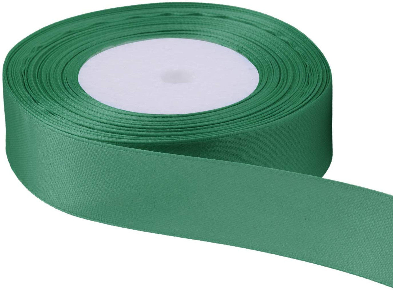 Christmas Coloured Satin Ribbons, 3 x 25m Rolls - Red, Green & White