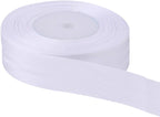 Christmas Coloured Satin Ribbons, 3 x 25m Rolls - Red, Green & White