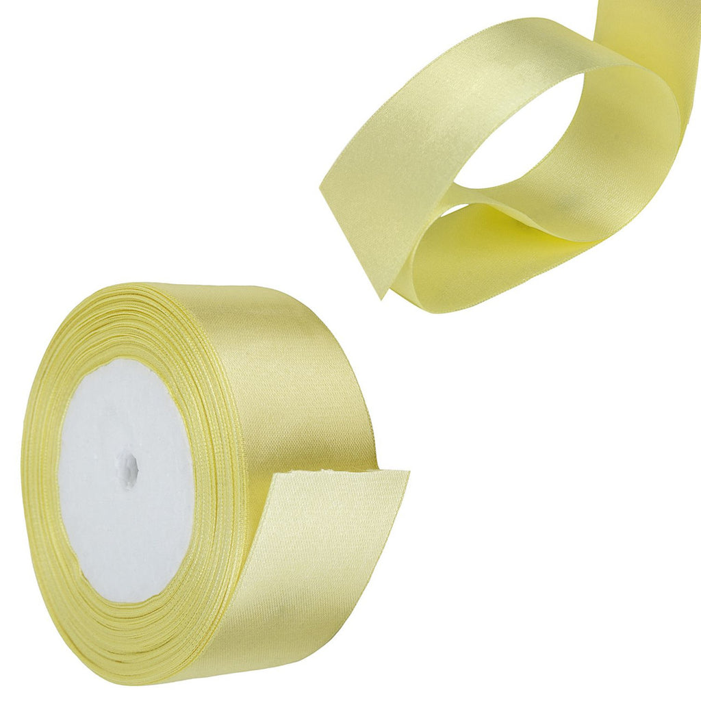 10m Double Sided Satin Ribbon - Canary