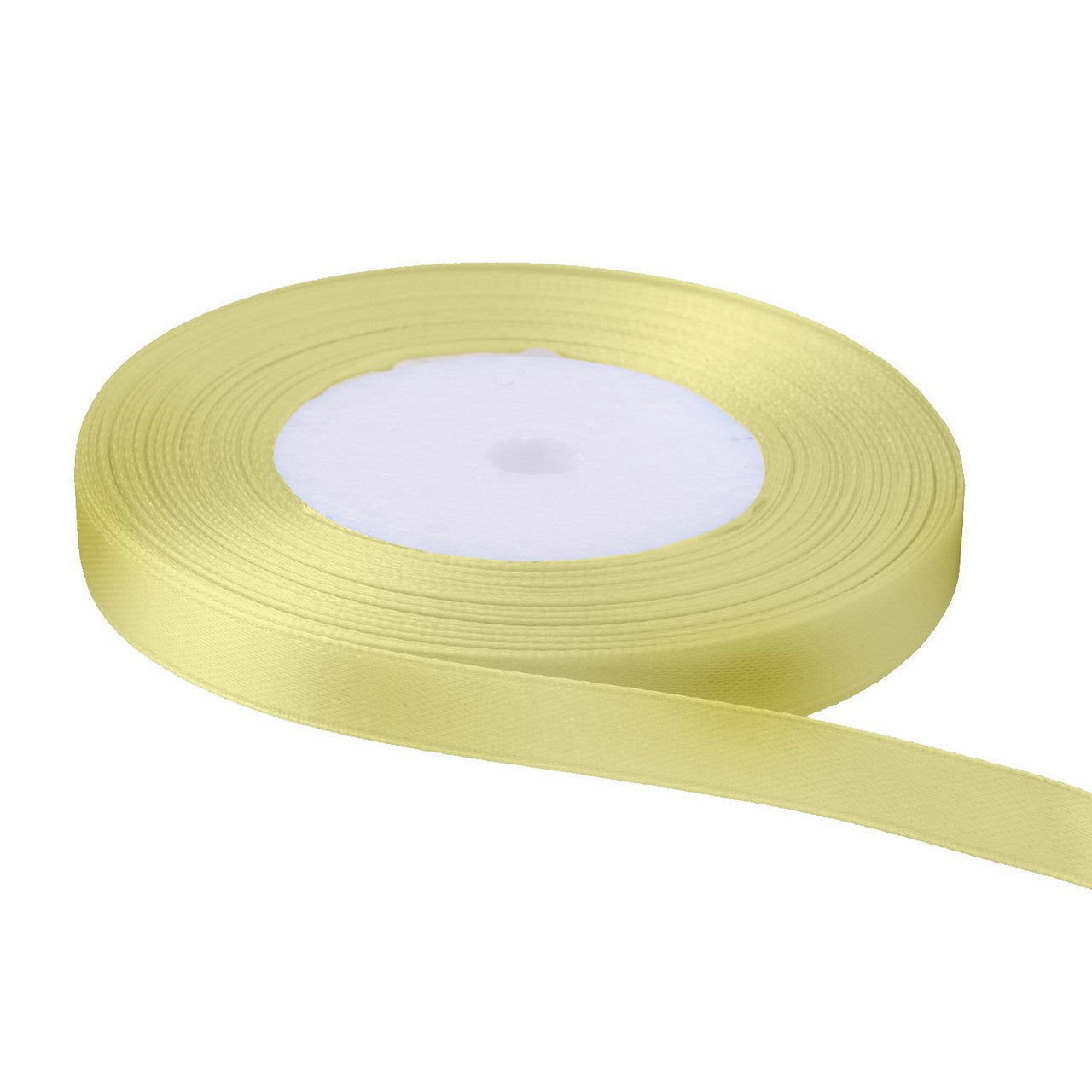 10m Double Sided Satin Ribbon - Canary