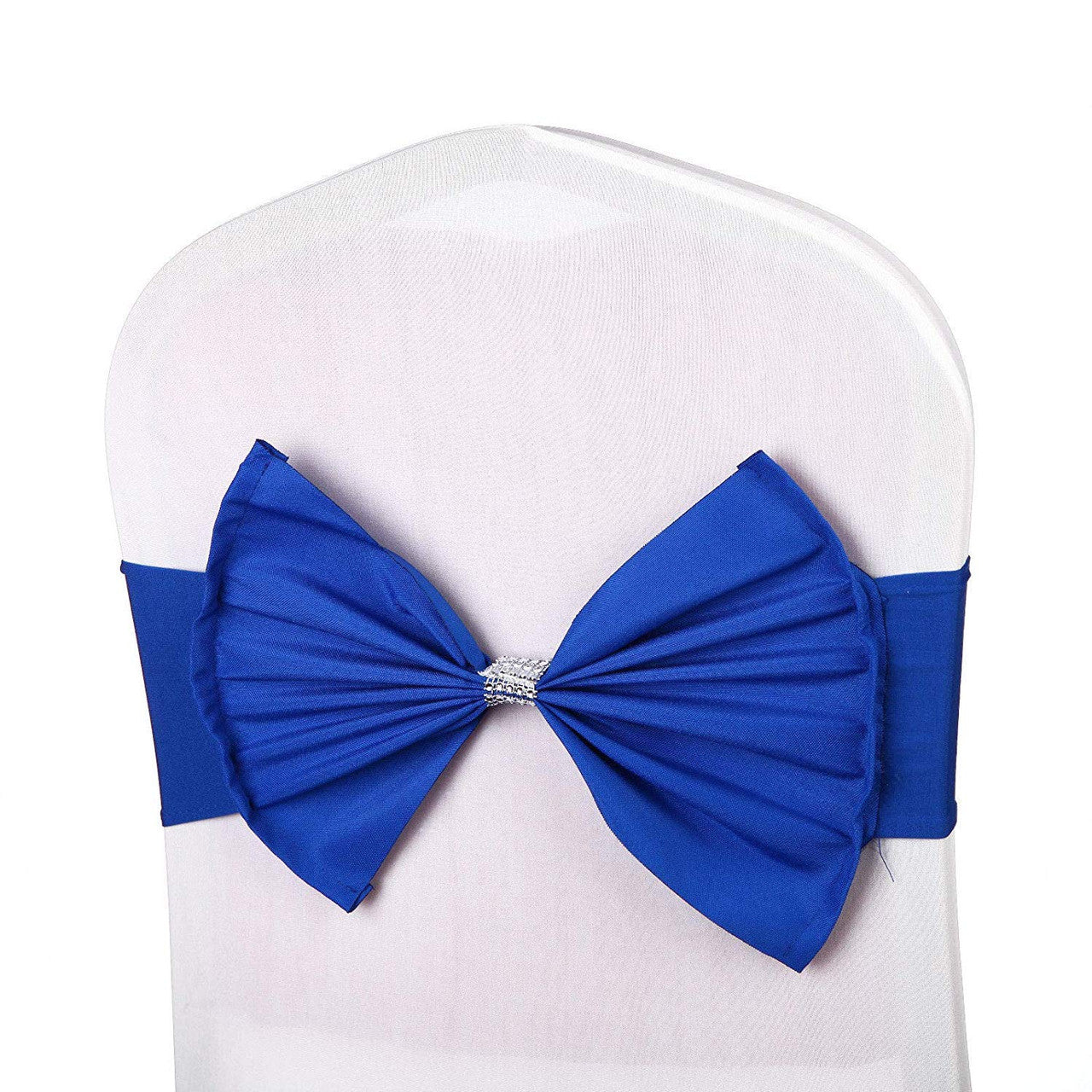 Spandex Chair Band with Large Bow - Royal Blue