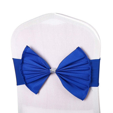 Spandex Chair Band with Large Bow - Royal Blue