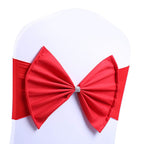 Spandex Chair Band with Large Bow - Red