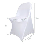 Spandex Folding Chair Cover - White