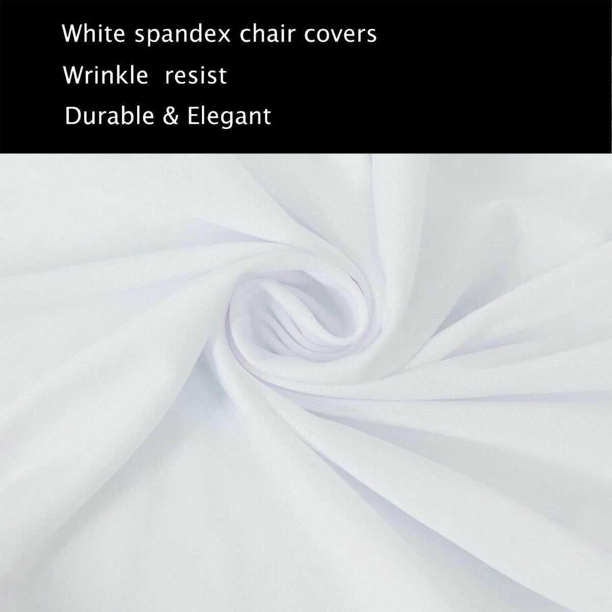 Spandex Folding Chair Cover - White
