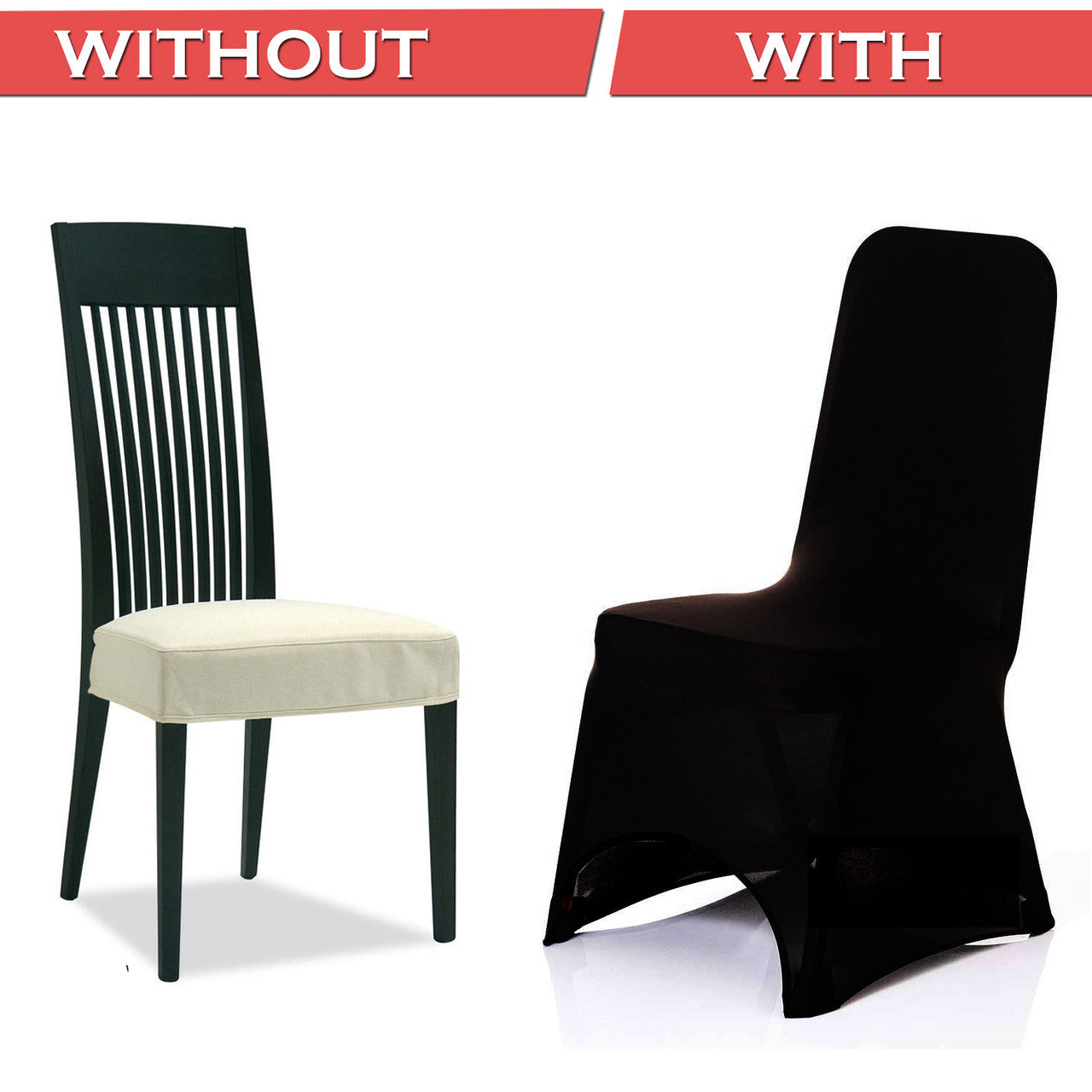 160GSM Spandex Chair Cover - Black