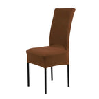 Short Spandex Chair Cover - Brown
