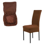 Short Spandex Chair Cover - Brown