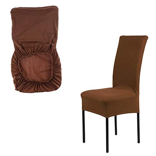 Short Spandex Chair Cover - Brown
