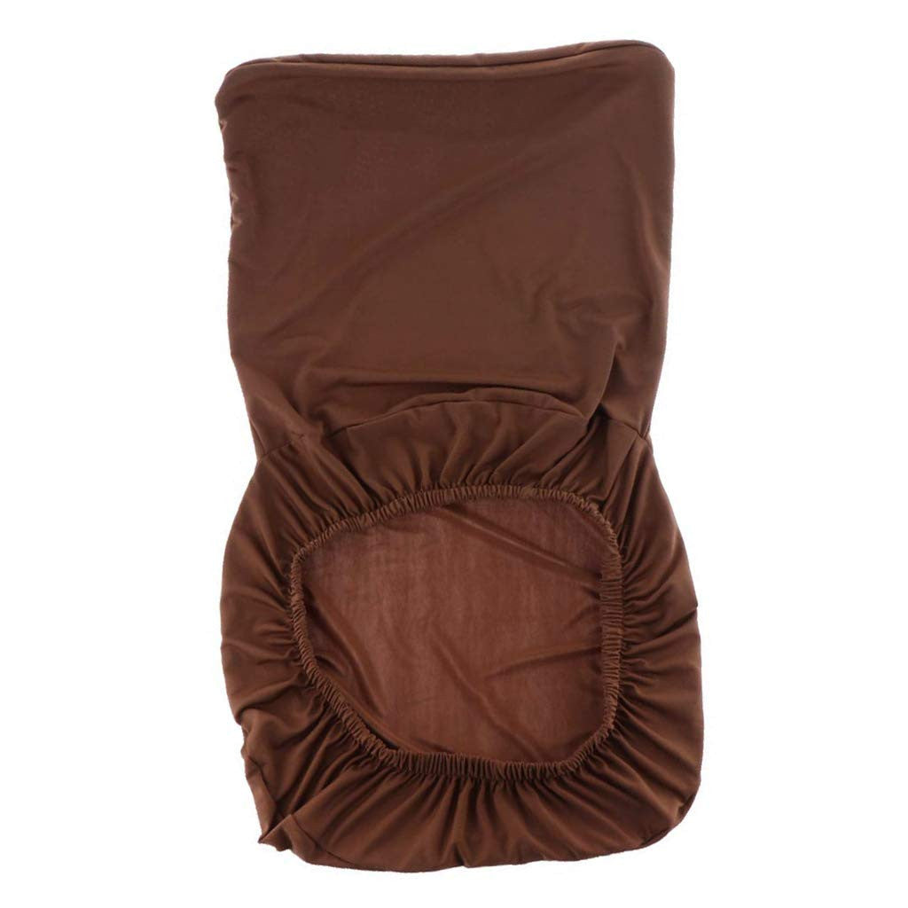 Short Spandex Chair Cover - Brown