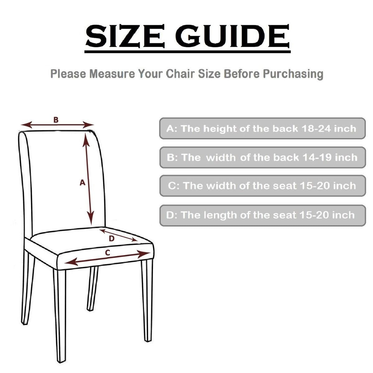 Short Spandex Floral Printed Chair Cover - Grey (Design 1)