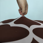 Short Spandex Patterned Printed Chair Cover - Brown