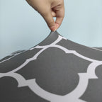 Short Spandex Geometric Patterned Printed Chair Cover - Design 11