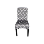 Short Spandex Geometric Patterned Printed Chair Cover - Design 11
