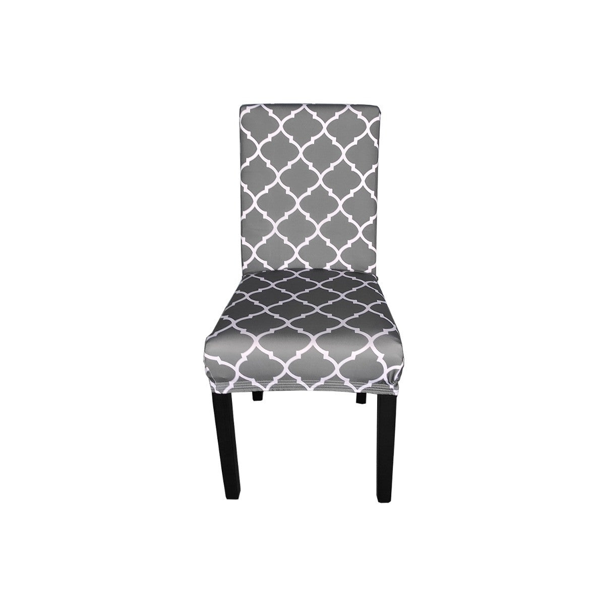 Short Spandex Geometric Patterned Printed Chair Cover - Design 11