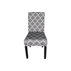 Short Spandex Geometric Patterned Printed Chair Cover - Design 11