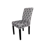 Short Spandex Geometric Patterned Printed Chair Cover - Design 11