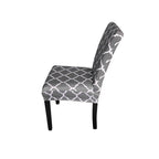 Short Spandex Geometric Patterned Printed Chair Cover - Design 11