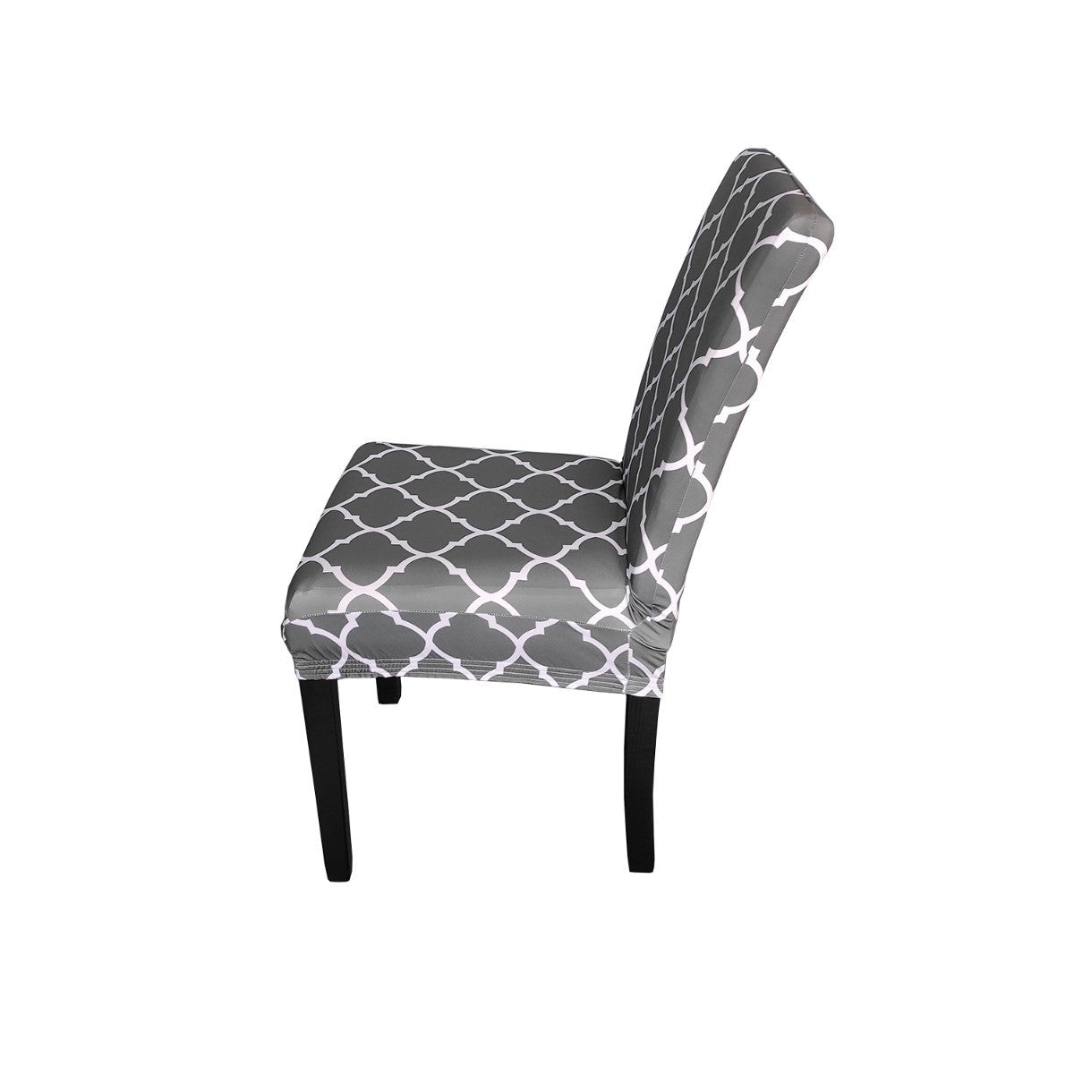 Short Spandex Geometric Patterned Printed Chair Cover - Design 11