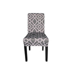 Short Spandex Geometric Patterned Printed Chair Cover - Design 12