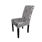 Short Spandex Geometric Patterned Printed Chair Cover - Design 12
