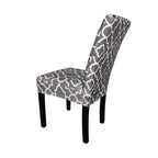 Short Spandex Geometric Patterned Printed Chair Cover - Design 12