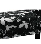 Short Spandex Floral Printed Chair Cover - Black (Design 3)