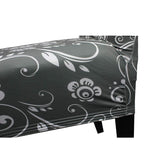 Short Spandex Floral Printed Chair Cover - Grey (Design 8)
