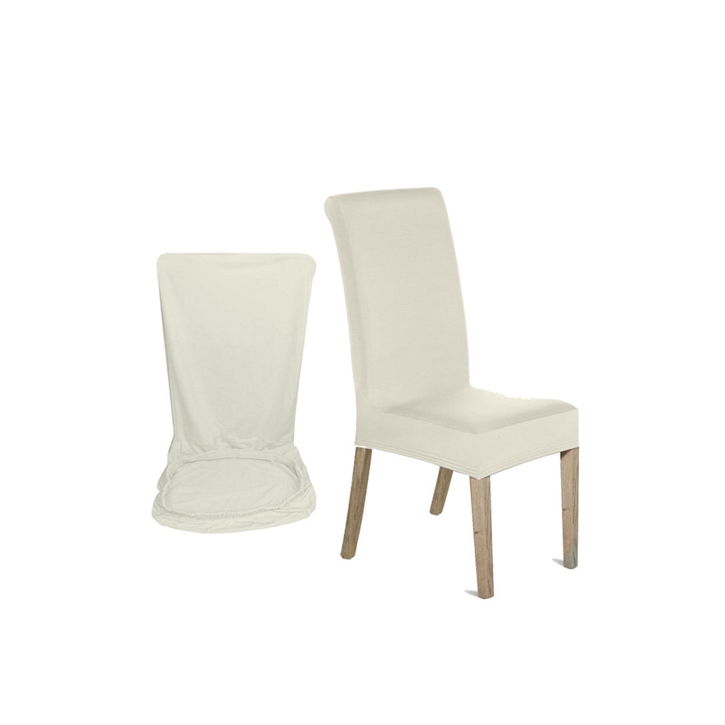 Short Spandex Chair Cover - Ivory