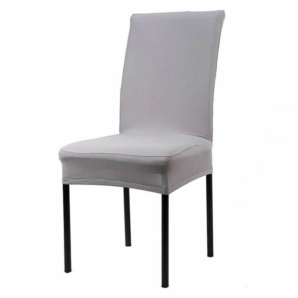 Short Spandex Chair Cover - Silver