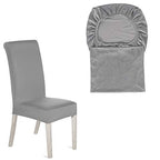 Short Spandex Chair Cover - Silver