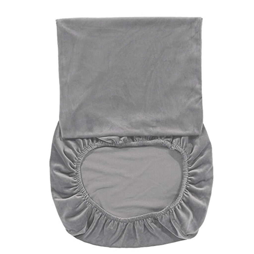Short Spandex Chair Cover - Silver