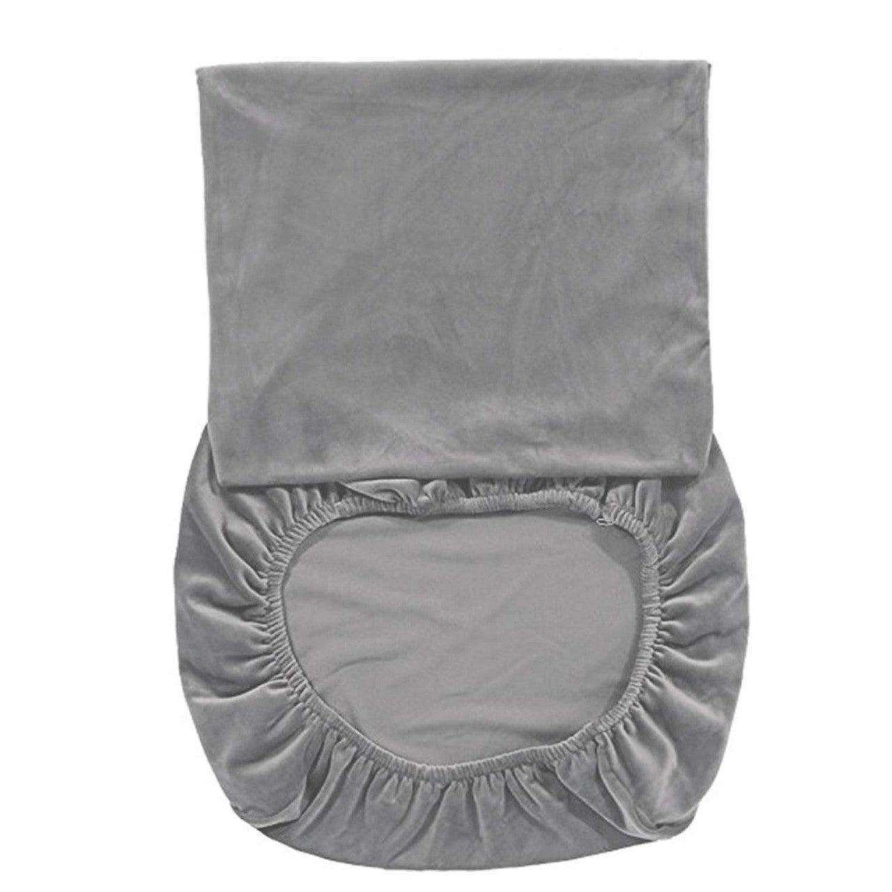 Short Spandex Chair Cover - Silver