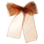 7" x 108" Organza Chair Sash - Chocolate