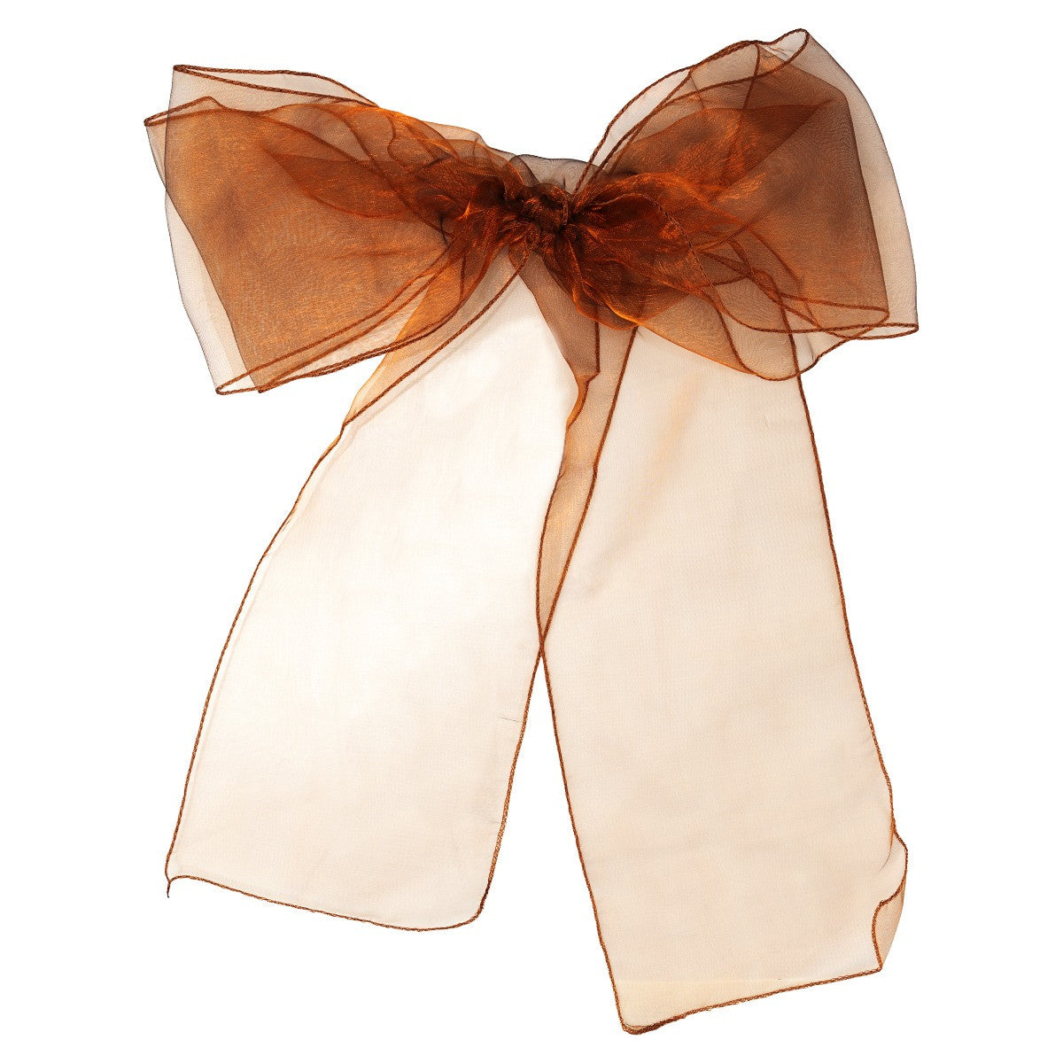 7" x 108" Organza Chair Sash - Chocolate