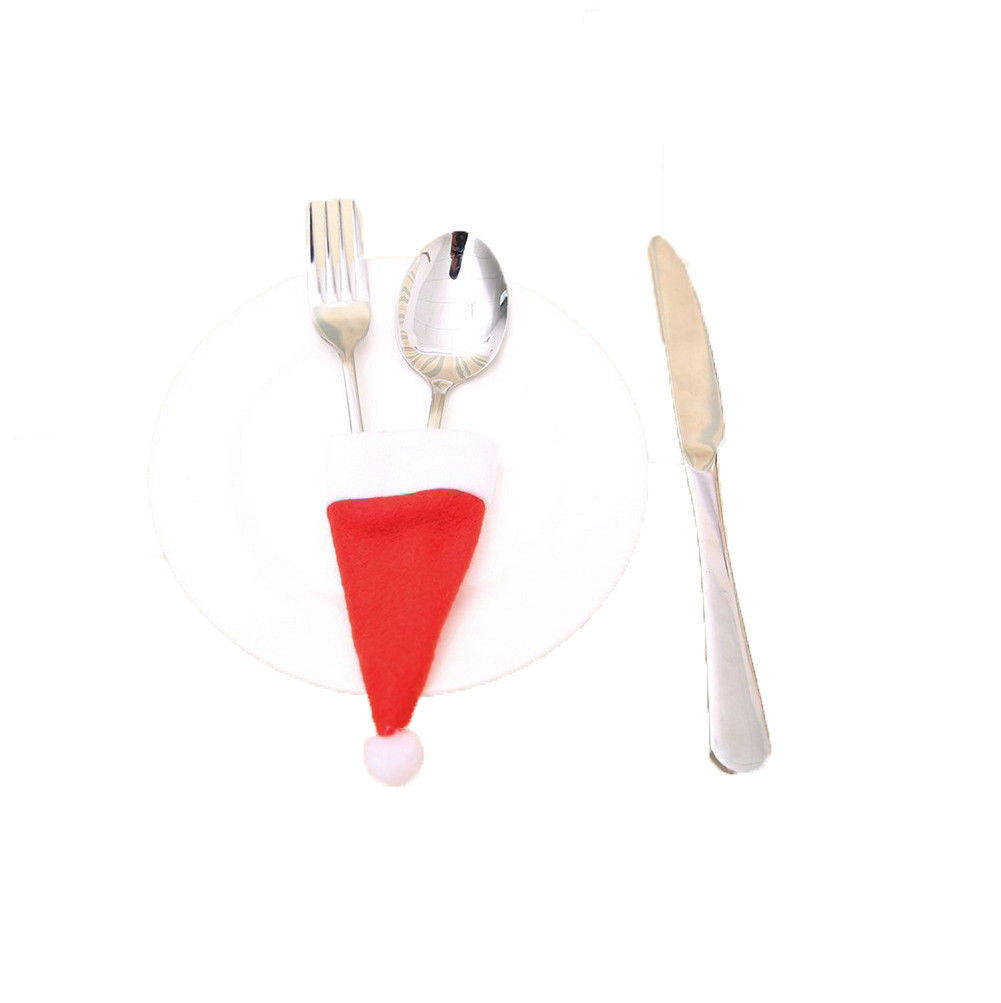 Santa Hats Cutlery Holder - 4pcs