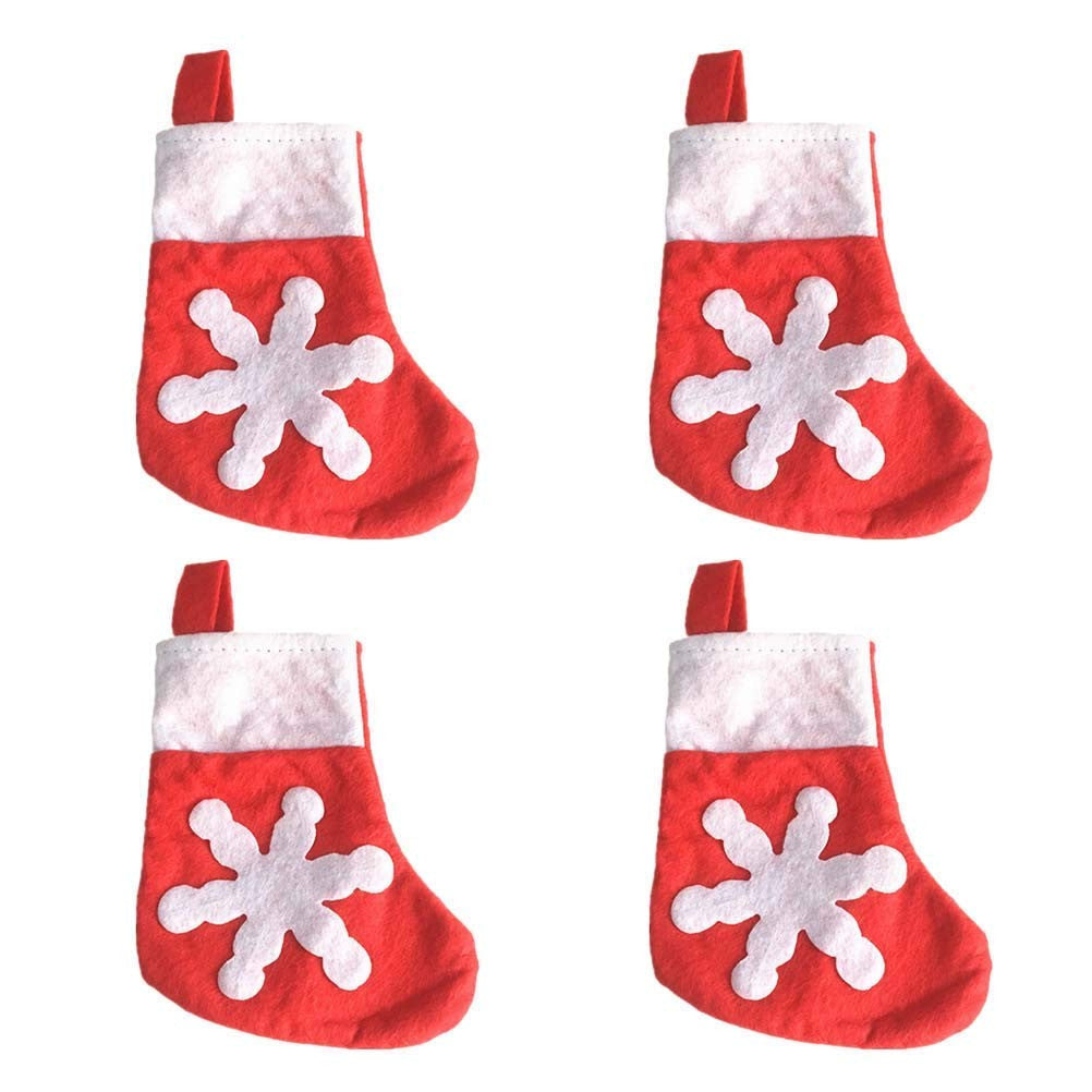 Christmas Stocking Cutlery Holder - 4pcs