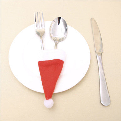 Santa Hats Cutlery Holder - 4pcs