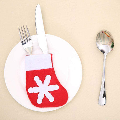 Christmas Stocking Cutlery Holder 4pcs
